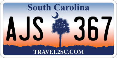 SC license plate AJS367