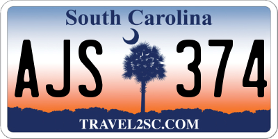 SC license plate AJS374