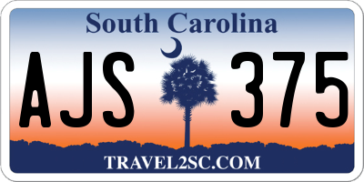 SC license plate AJS375