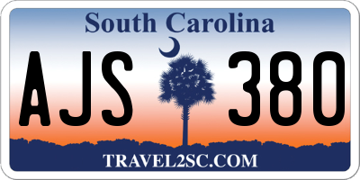 SC license plate AJS380