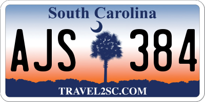 SC license plate AJS384