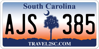 SC license plate AJS385
