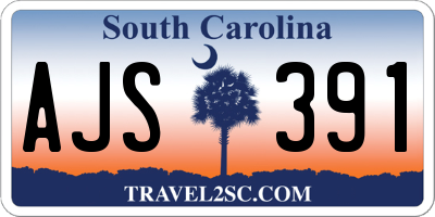 SC license plate AJS391