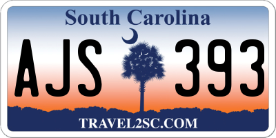 SC license plate AJS393