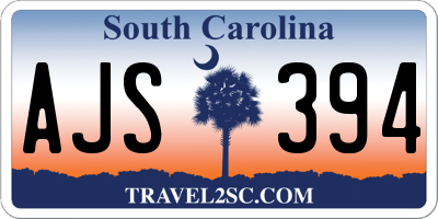 SC license plate AJS394