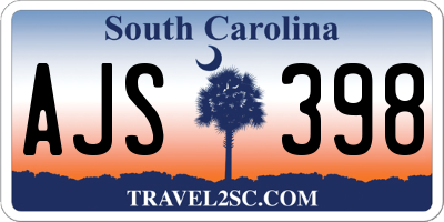 SC license plate AJS398