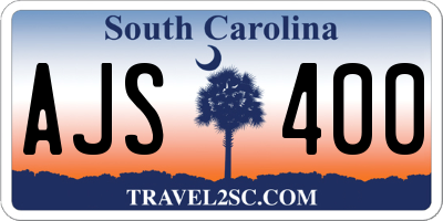 SC license plate AJS400