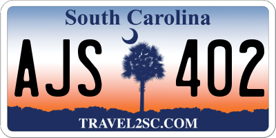 SC license plate AJS402