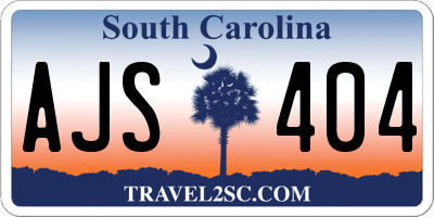 SC license plate AJS404