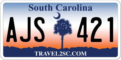 SC license plate AJS421