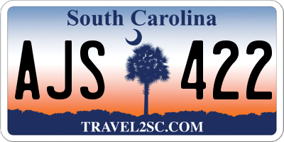SC license plate AJS422