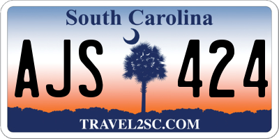 SC license plate AJS424