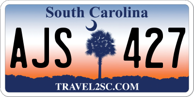 SC license plate AJS427
