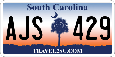 SC license plate AJS429