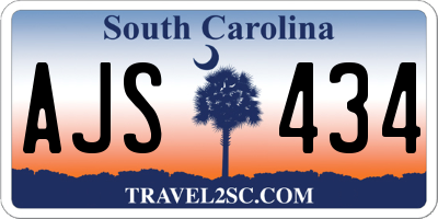 SC license plate AJS434