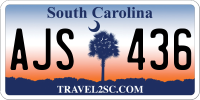 SC license plate AJS436