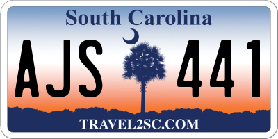 SC license plate AJS441
