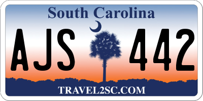 SC license plate AJS442