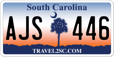 SC license plate AJS446