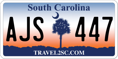SC license plate AJS447