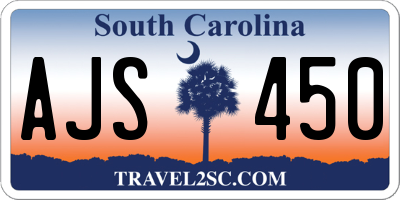 SC license plate AJS450