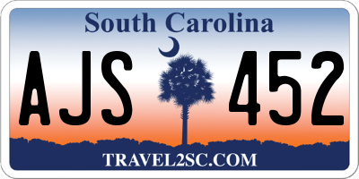 SC license plate AJS452
