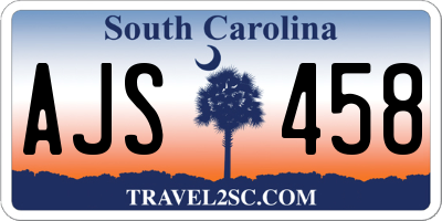 SC license plate AJS458