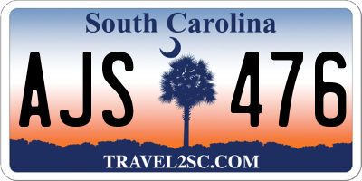 SC license plate AJS476