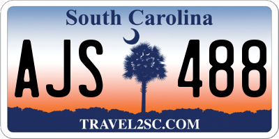 SC license plate AJS488