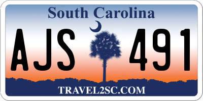 SC license plate AJS491