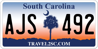 SC license plate AJS492