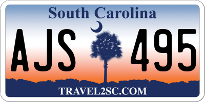 SC license plate AJS495