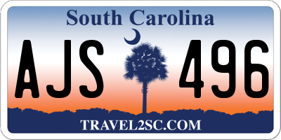 SC license plate AJS496