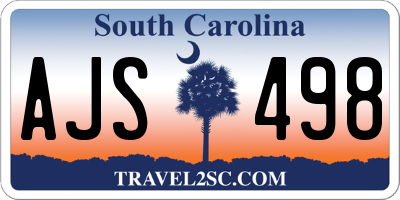 SC license plate AJS498