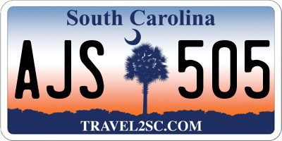 SC license plate AJS505