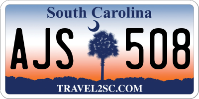 SC license plate AJS508