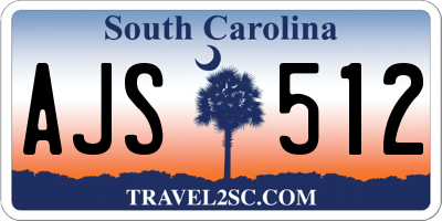 SC license plate AJS512