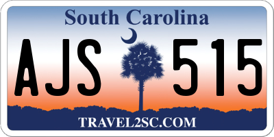 SC license plate AJS515