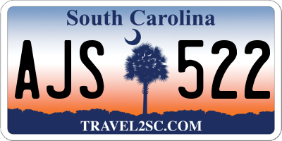 SC license plate AJS522