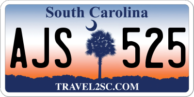 SC license plate AJS525