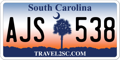 SC license plate AJS538
