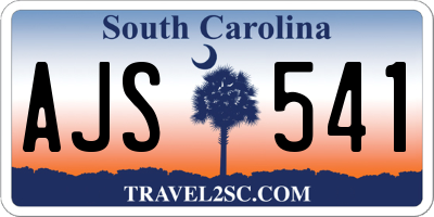 SC license plate AJS541