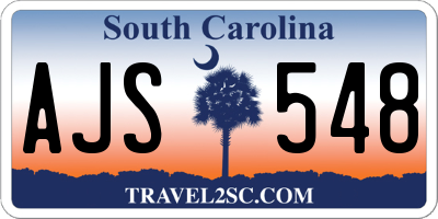 SC license plate AJS548