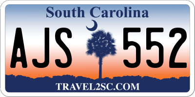 SC license plate AJS552