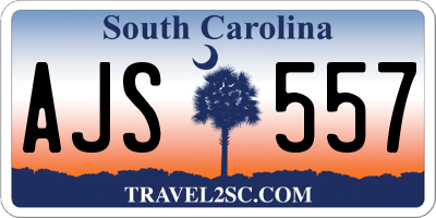 SC license plate AJS557