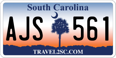 SC license plate AJS561