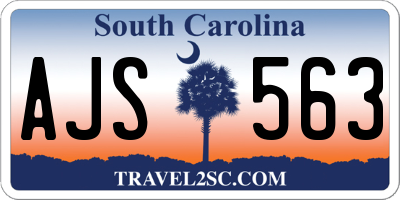 SC license plate AJS563