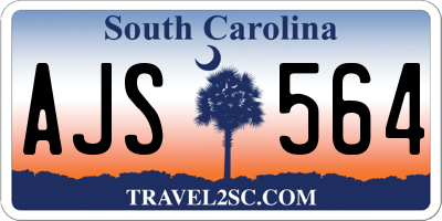 SC license plate AJS564