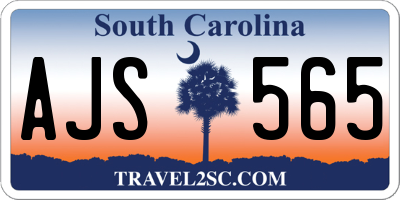 SC license plate AJS565
