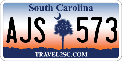 SC license plate AJS573